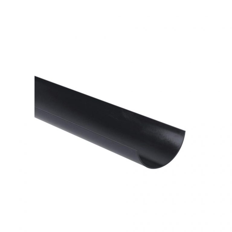 Half Round Gutter Black 112mm x 4m - Gwillim Builders Merchant