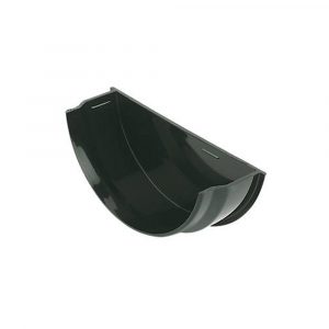 Half Round Gutter Internal Stopend Black 112mm