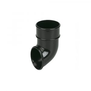 Round Downpipe Shoe Black 68mm