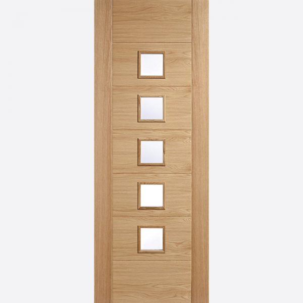 Oak Carini Glazed 5L Door